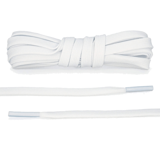 Białe sznurowadła płaskie do butów. Sznurówki do customizacji sneakersów - nike, off-white