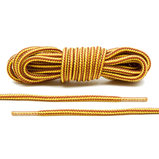 LACE LAB Yellow / Tan Boot Laces 4mm - Okrągłe sznurowadła do traperów