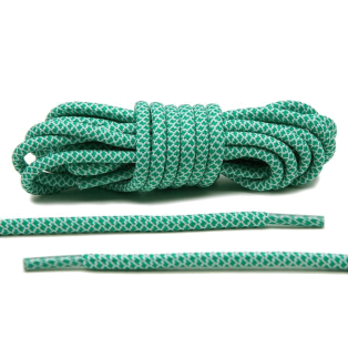 LACE LAB Rope Laces 5mm Green / White - Dwukolorowe sznurowadła do Sneakersów