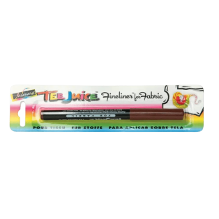 JACQUARD Tee Juice Fabric Art Marker Fine Point 0.08mm BROWN / Brązowy pisak do jeansu, tkanin, skór, drewna, gliny, papieru