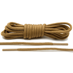 LACE LAB Roshe Laces 3mm Cappucino - Jasno brązowe okrągłe sznurowadła do butów sportowych