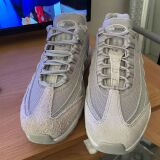 płaskie jasnoszare sznurowadła Lace Lab. Sznurówki do customizacji sneakersów Jordan, Nike, Air Jordan 1, Retro High, Obsidain, dunk
