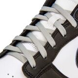 Jasnoszare sznurowadła płaskie Lace Lab. Sznurówki do customizacji sneakersów Jordan, Nike, Air Jordan 1, Retro High, Obsidain
