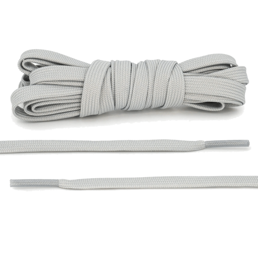 Jasnoszare sznurowadła płaskie do butów. Sznurówki do customizacji sneakersów - nike, off-white