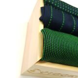granatowe zielone luksusowe podkolanówki męskie bawełniane Viccel knee socks navy blue pistacio green