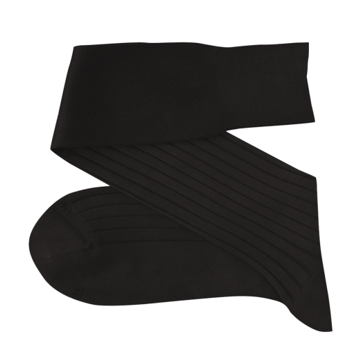VICCEL / CELCHUK Knee Socks Solid Charcoal Cotton - Luksusowe podkolanówki męskie