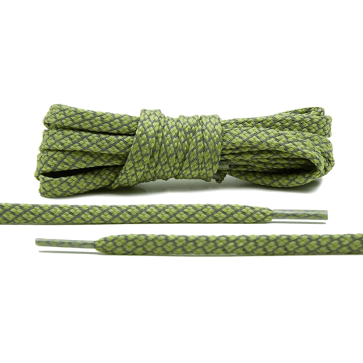 Odblaskowe płaskie sznurowadła oliwkowe,  stworzone  do popularnych modeli Nike air max 90
czy innych modeli Nike