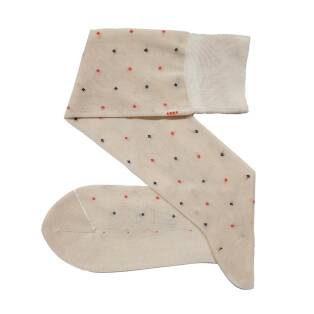 VICCEL / CELCHUK Knee Socks Daimond Ecru - Eleganckie kremowe skarpety