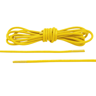 LACE LAB Waxed Shoe Laces 2.5mm Yellow / Żółte okrągłe woskowane sznurowadła do butów