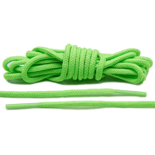Okrągłe neonowe zielone sznurowadła  o  średnicy 3mm, idealne do butów Nike Roshe czy Jordan Futures.