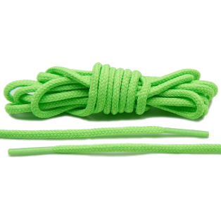 LACE LAB Roshe Laces 3mm Neon Green - Zielone okrągłe sznurówki do butów sportowych