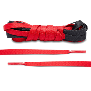 LACE LAB JORDAN 1 Laces 8mm Red / Black - Dwukolorowe sznurowadła do Sneakersów