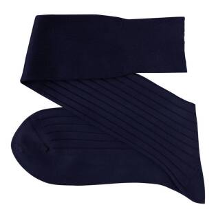 VICCEL / CELCHUK Socks Solid Navy Blue Cotton