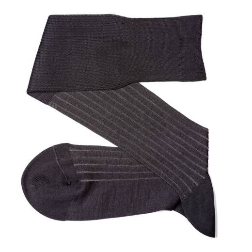 VICCEL / CELCHUK Knee Socks Shadow Stripe Charcaol / Gray - Luksusowe podkolanówki