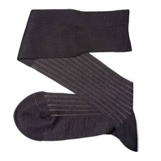 VICCEL Knee Socks Shadow Stripe Charcaol / Gray
