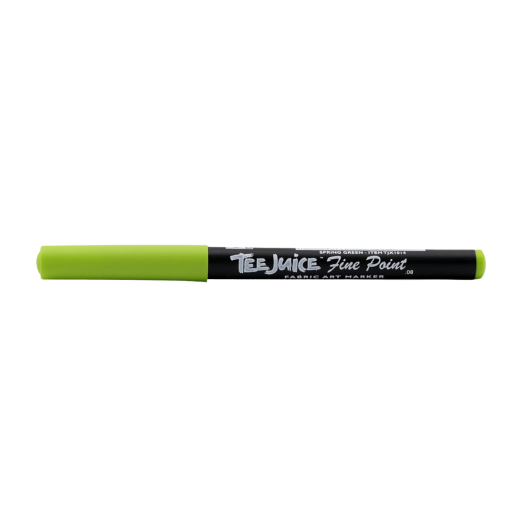 JACQUARD Tee Juice Fabric Art Marker Fine Point 0.08mm SPRING GREEN bez blistra / Zielony pisak do jeansu, tkanin, skór, drewna, gliny, papieru