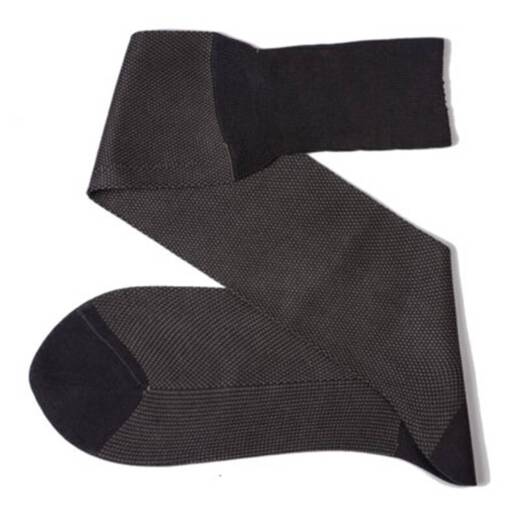 VICCEL Knee Socks Birdseye Charcaol / Gray