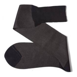 VICCEL / CELCHUK Knee Socks Birdseye Charcaol / Gray - Luksusowe podkolanówki