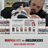 Zestaw farb akrylowych w kolorach cielistych do malowania twarzy manga, anime. Pomysł na prezent.