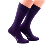 fioletowe skarpety męskie gładkie bawełniane idealne do butów eleganckich 