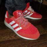 Czerwone odblaskowe płaskie sznurowadła do butów LACE LAB Reflective flat 2.0 laces, personalizacja obuwia, custom, customizacja adidasów