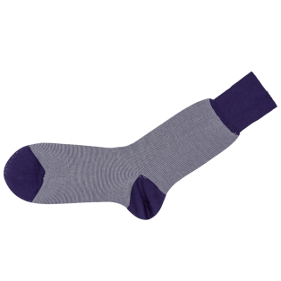 VICCEL / CELCHUK Socks Striped Purple / White - Luksusowe skarpetki dwukolorowe