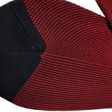 czarno czerwone męskie bawełniane podkolanówki viccel knee socks birdseye black red