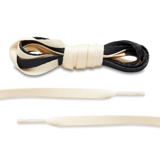 LACE LAB JORDAN 1 Laces 8mm Cream / Black - Dwukolorowe sznurowadła do Sneakersów