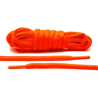 LACE LAB Thin Oval Laces Flaming Orange - Pomarańczowe okrągłe sznurowadła do butów