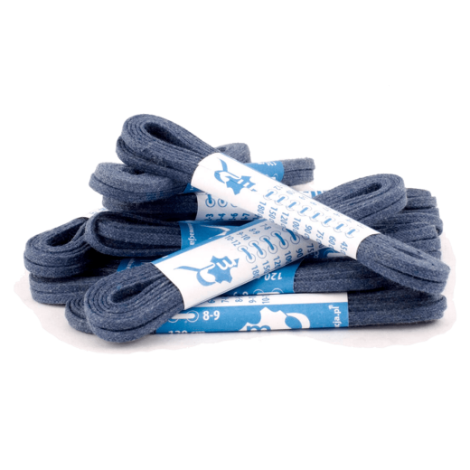 Wytrzymałe dżinsowe sznurowadła cienkie płaskie woskowane