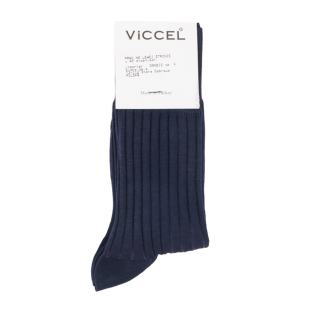 VICCEL / CELCHUK Socks Shadow Stripe Dark Navy Blue / Purple - Luksusowe skarpety klasyczne