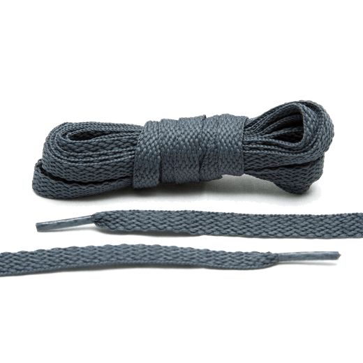 Płaskie ciemnoszare sznurowadła do butów LACE LAB Dark Grey Flat laces, personalizacja obuwia, custom, customizacja adidasów