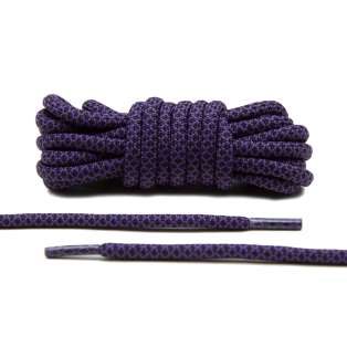 LACE LAB Rope Laces 5mm Purple / Black - Dwukolorowe sznurowadła do Sneakersów