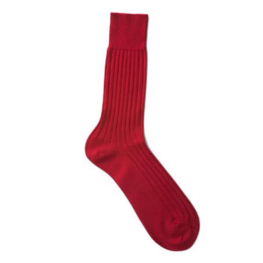VICCEL / CELCHUK Socks Solid Claret Red Cotton - Luksusowe skarpety męskie