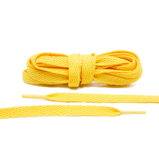 LACE LAB Flat Shoe Laces 8mm Maize - Zółte płaskie sznurówki do butów