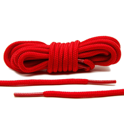 Okrągłe czerwone sznurowadła, idealne do nike jordan 11