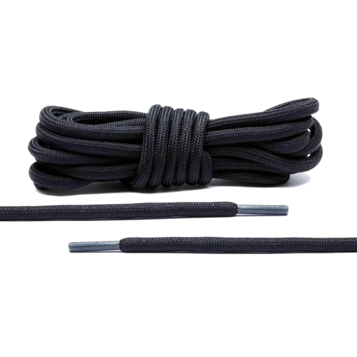 LACE LAB Rope Laces 5mm Black - Czarne sznurówki do Sneakersów