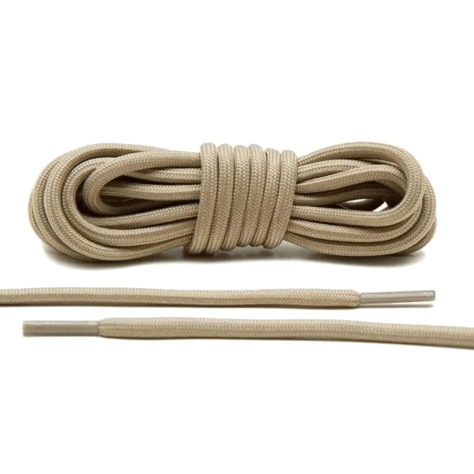 Jasnobrązowe okrągłe sznurowadła do sneakersów. Sznurowadła do Adidas Yeezy boots. Sznurówki do butów do biegania, sznury, lace, laces. Custom, customizacja. Rzemyki, rzemienie. Sznurófki. Sznuruwki. Jasno brązowe sznurówki Lacelab. Jasno brązowe sznurowadła Lace lab.