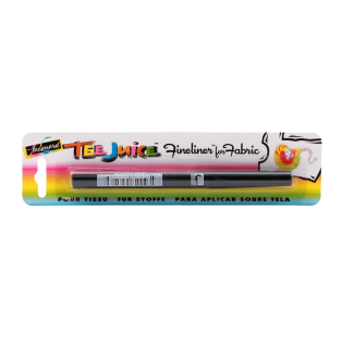 JACQUARD Tee Juice Fabric Art Marker Fine Point 0.08mm BLACK / Czarny pisak do jeansu, tkanin, skór, drewna, gliny, papieru