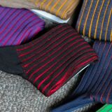 Skarpety, skarpetki, podkolanówki Shadow do garnituru - czerń, czerwień, idealne na prezent