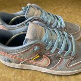 Błękitne sznurowadła płaskie Lace Lab. Sznurówki do customizacji sneakersów Jordan, Nike, Air Jordan 1, Retro High, Obsidain, Lace lab dunk replacement