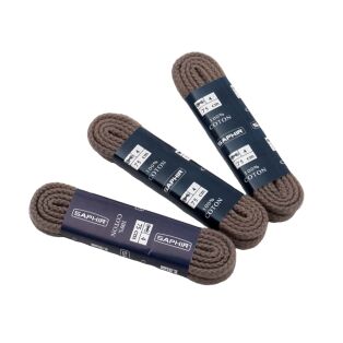SAPHIR BDC Laces Cord 3mm Taupe Otter - Ciemno szare okrągłe sznurowadła