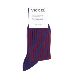 VICCEL / CELCHUK Socks Shadow Stripe Purple / Red