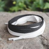 Sznurowadła biało czarne płaskie do butów Air Jordan. Sznurówki do customizacji sneakersów - nike, off-white