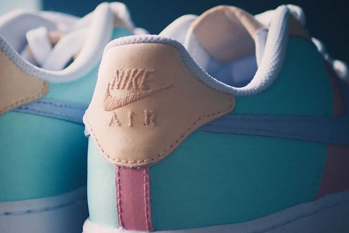 Custom Nike AF1 Pastel by @szuz.em