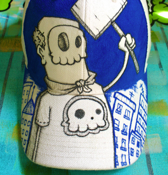 Pisak do malowania czapek, koszulek, ubrań. Marker do tkanin. Rękodzieło, custom, ręcznie robione.